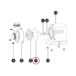SunSun Ersatzteil für Schwimmbadpumpe Pumpengehäuse passend für Poolpumpe CPP-5000 bis CPP-8000 Original Ersatzgehäuse für Poolfilteranlage