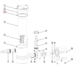 SunSun Ersatzteil für Schwimmbadpumpe Filter-Dichtung, leistungsstarke Poolfilteranlage, Filterpumpe mit hoher Förderleistung, robuste Pool Pumpe