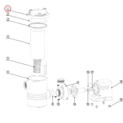SunSun Ersatzteil für Schwimmbadpumpe Filterdeckel, leistungsstarke Poolfilteranlage, Filterpumpe mit hoher Förderleistung, robuste Pool Pumpe