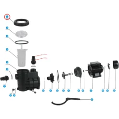 SunSun Ersatzteil für Schwimmbadpumpe Filter-Verschraubung, 220 W Poolfilteranlage, Pool Pumpe mit Schwimmerschalter, Filterpumpe 5000 l/h