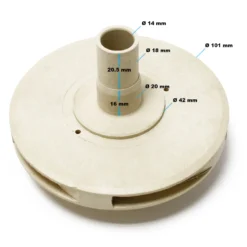 SunSun Ersatzteil für Schwimmbadpumpe Impeller, Flügelrad für 550 W Poolfilteranlage, Filterpumpe 13000 l/h, Poolpumpe mit Schwimmerschalter