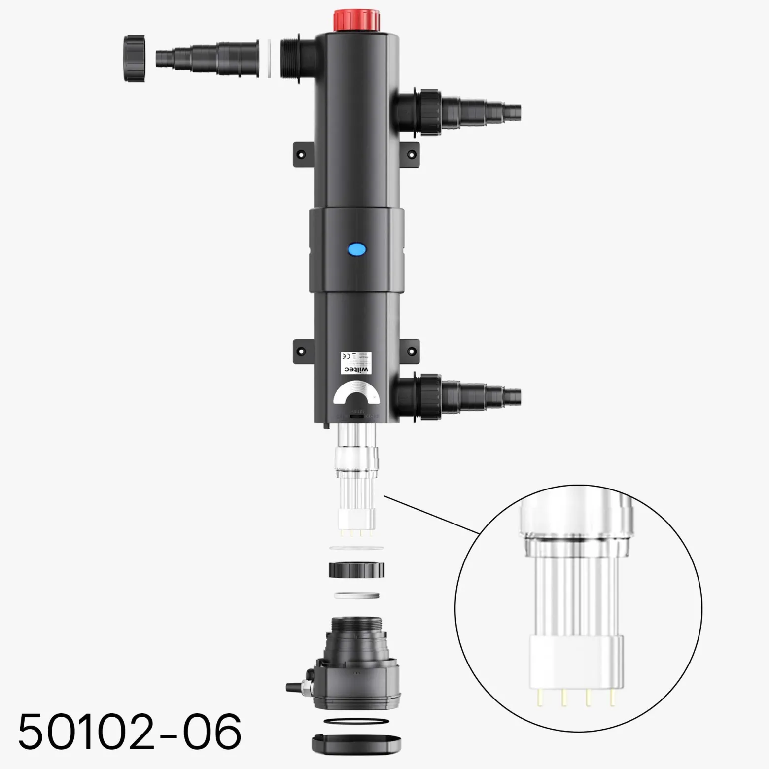 SunSun Ersatzteil für Teichklärer CUV-236 - UV-C Lampe 36 W - Ersatz Leuchtmittel für Vorklärgerät für Teichfilter & Teichpumpe, Wasserklärer mit UV-Lampe, Lichtfilter zur Algenbekämpfung