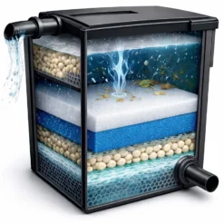 SunSun Filtervlies Synfil 300 50 x 50 x 2,5 cm, sehr feine Porung, weiß, für Teichfilter oder Aquarienfilter, Aquarium Filtermedium