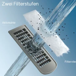 SunSun HBL-303 Hang on Filter Aquarium Anhängefilter 350l/h für Aquarien bis 40l, mit Filtermedien