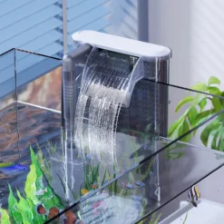 SunSun HBL-303 Hang on Filter Aquarium Anhängefilter 350l/h für Aquarien bis 40l, mit Filtermedien