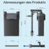 SunSun HBL-801 Hang On Filter Aquarium Anhängefilter 500l/h 6 W für Aquarien bis 60 Liter