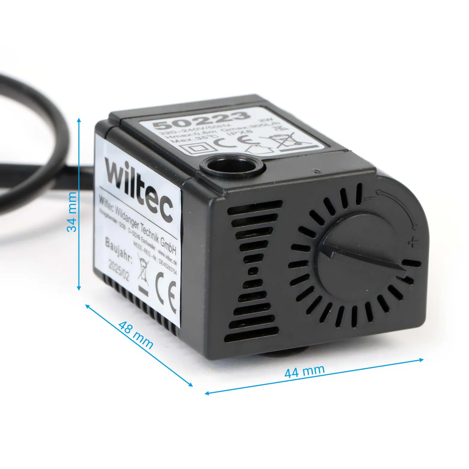SunSun HJ-311 ECO Aquarium Pumpe 300 L/h 2 W kleine Aquariumpumpe 44×48×34 mm mit regulierbarem Durchfluss für Mini Aquarium