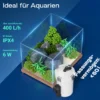SunSun HW-603B Aquarium Außenfilter 400 L/h mit 3 Filterschwämmen und 1 Filtervlies, Filtermedien, Filterpumpe