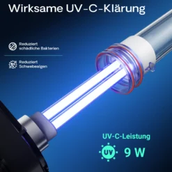 SunSun HW-402B Aquarium Außenfilter 1000 L/h mit 9 W UVC Klärer und 3 Stufen inkl Filtermaterial, Filtemedien, Filterpumpe