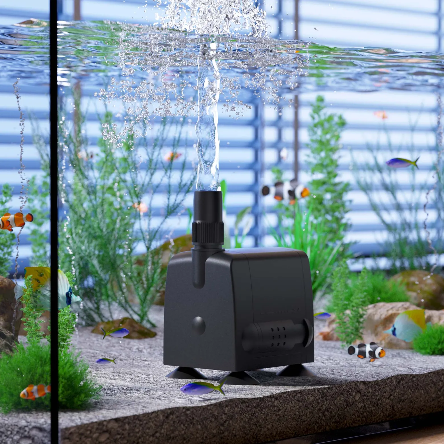 SunSun JP-032 Aquarium Pumpe 350l/h 5W kleine Aquariumpumpe für Mini Aquarium 25L kompakte Wasserpumpe für Nano Aquarien