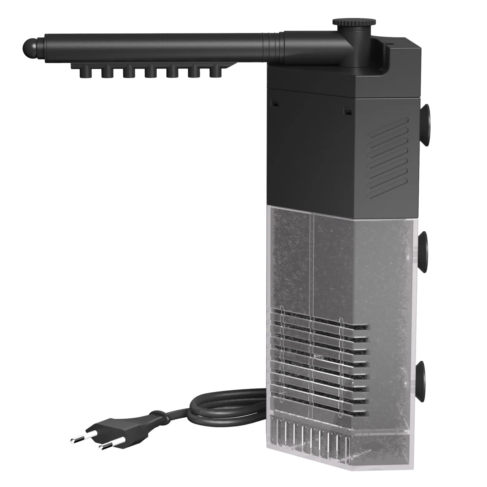 SunSun JP-092 Innenfilter Aquarium mit Pumpe 250 l/h 3W Eckfilter S für kleines Aquarium bis 40 L