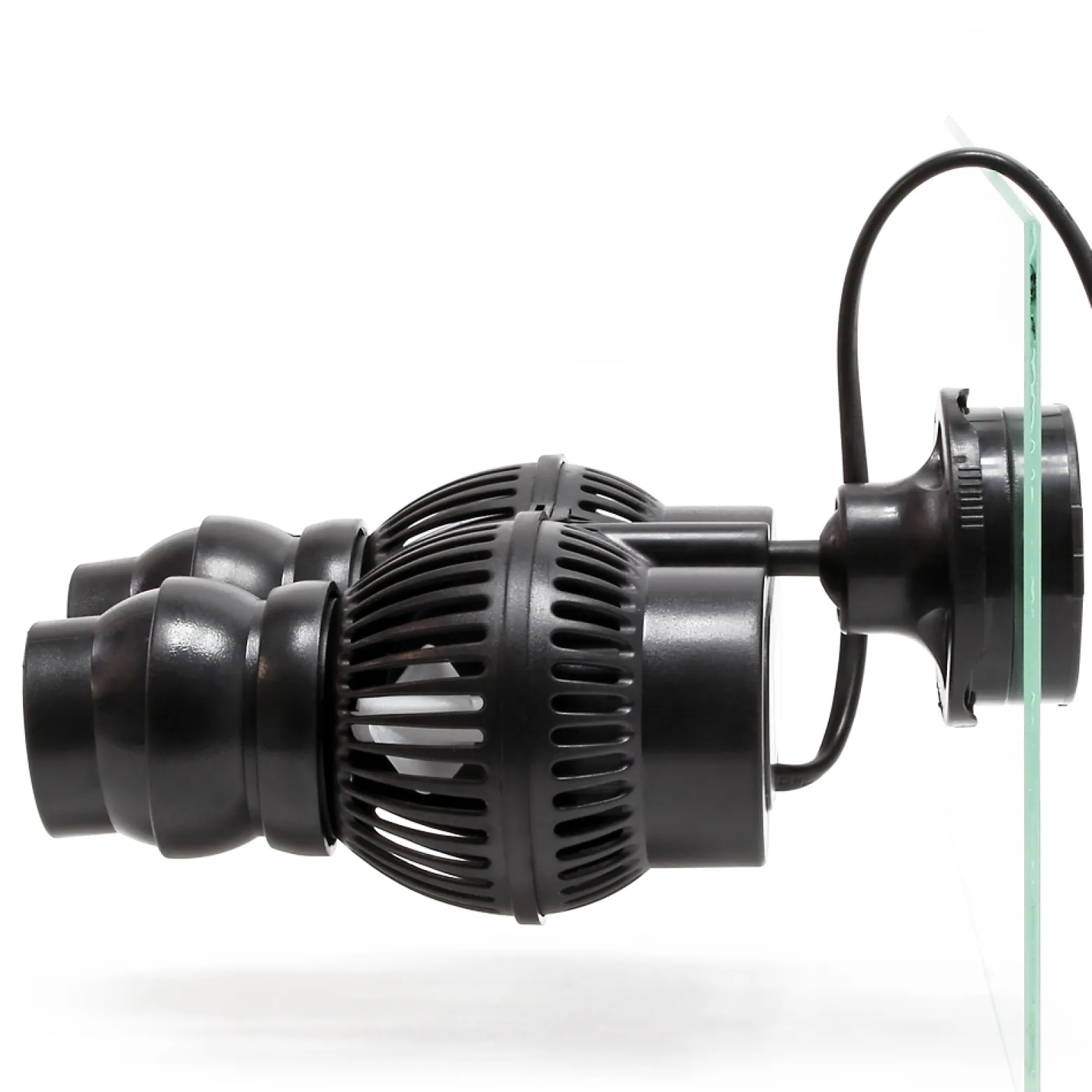 SunSun JVP-201AB Strömungspumpe 6000 l/h 12 W Aquarium Pumpe mit 2 schwenkbaren Düsen, Saugnapf und Magnethalter zur einfachen Befestigung