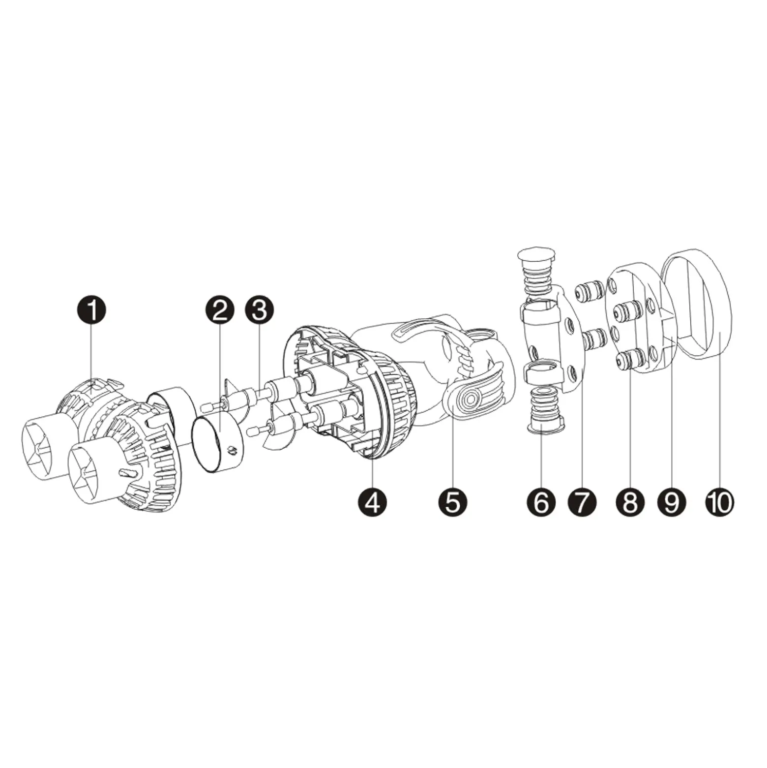 SunSun JVP-230 Strömungspumpe Dual Wavemaker Magnethalter 6000l/h 8W schwenkbar Süß- & Salzwasser