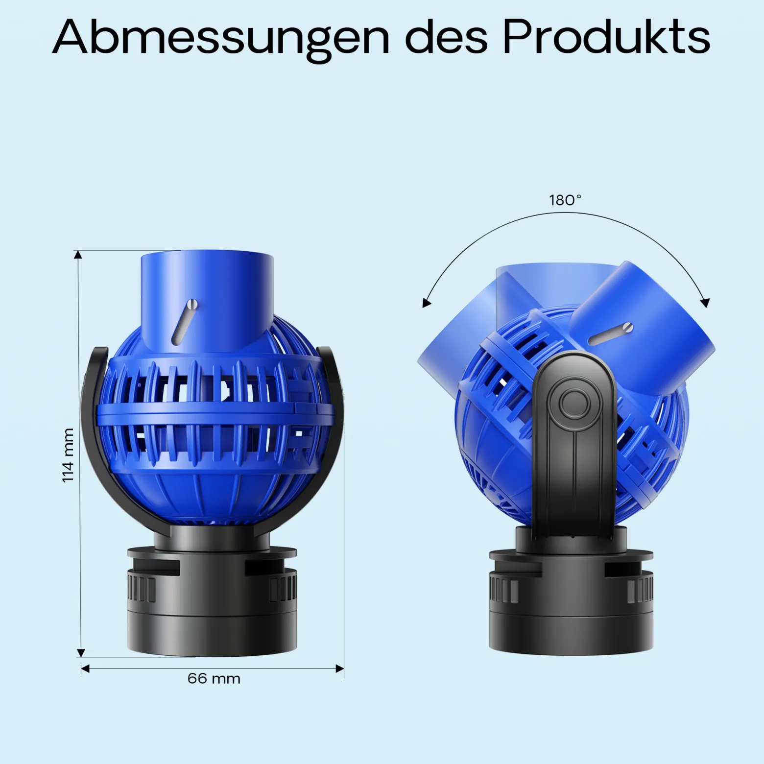 SunSun JVP-130 Strömungspumpe 4000 l/h 6 W Aquarium Pumpe mit 1 schwenkbaren Düse, Magnethalter zur einfachen Befestigung und Durchflussregler