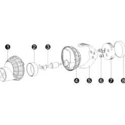 SunSun JVP-132 Strömungspumpe 8000 l/h 12 W Aquarium Pumpe mit 1 schwenkbaren Düse, Magnethalter zur einfachen Befestigung und Durchflussregler