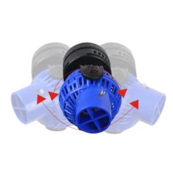 SunSun JVP-231 Strömungspumpe 8000 l/h 12 W Aquarium Pumpe mit 2 schwenkbaren Düsen, Magnethalter zur einfachen Befestigung und Durchflussregler