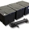 SunSun Komplettset: CBF-350C Teichfilter bis 90000 L Teichfilteranlage als Durchlauffilter, CUV-324 Teichklärer UVC Klärer mit 24 Watt UV-C Leistung