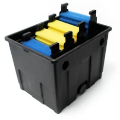 SunSun Komplettset: CBF-350 Teichfilter bis 12000L Teichfilteranlage Durchlauffilter, NEO6000 Teichpumpe 6000l/h 40W, CUV-224 Teichklärer 24W, 5m Teichschlauch 38 mm (1 1/2