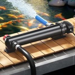SunSun Komplettset: CBF-350 Teichfilter bis 12000 L Teichfilteranlage als Durchlauffilter, CUV-324 Teichklärer UVC Klärer mit 24 Watt UV-C Leistung