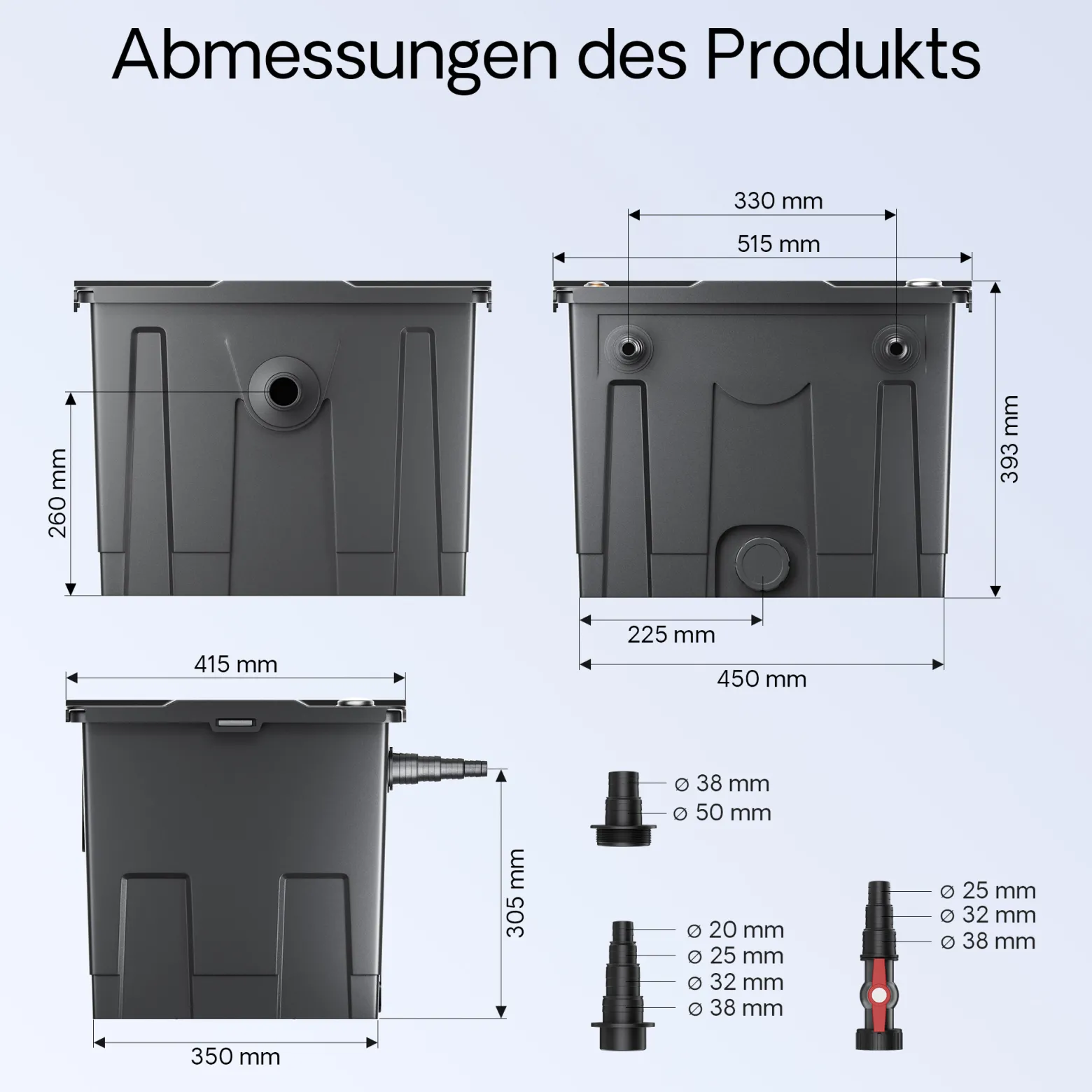 SunSun Komplettset: CBF-350 Teichfilter bis 12000 L Teichfilteranlage als Durchlauffilter, CUV-324 Teichklärer UVC Klärer mit 24 Watt UV-C Leistung