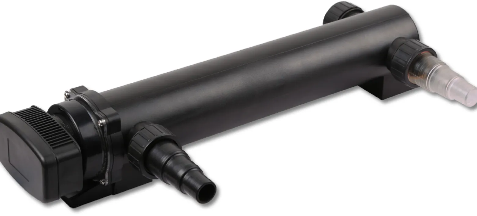 SunSun Komplettset: CBF-350 Teichfilter bis 12000 L Teichfilteranlage als Durchlauffilter, CUV-324 Teichklärer UVC Klärer mit 24W, 5m Teichschlauch 25 mm (1")