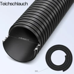 SunSun Komplettset: CPF-30000 Teichdruckfilter bis 12000 L mit 55 Watt UV-C Teichklärer, NEO6000 SuperEco Teichpumpe 6000l/h 40W, 5m Teichschlauch 38 mm (1 1/2