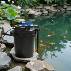 SunSun Komplettset: CPF-2500 Teichdruckfilter bis 6000 L mit 11 Watt UV-C Teichklärer, NEO3800 SuperEco Teichpumpe 3600l/h 20W, 5m Teichschlauch 32 mm (1 1/4