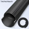 SunSun Komplettset: CPF-10000 Teichdruckfilter bis 10000 L mit 11 Watt UV-C Teichklärer, NEO3800 SuperEco Teichpumpe 3600l/h 20W, 5m Teichschlauch 38 mm (1 1/2"), Schlauchschellen W1 44-47mm