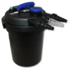 SunSun Komplettset: CPF-250 Teichdruckfilter bis 10000 L Teich mit 11W Teichklärer, NEO10000 SuperECO Teichpumpe 10000l/h 80W, Y-Verteiler