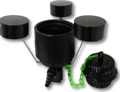 SunSun Komplettset: CPF-15000 Teichdruckfilter bis 30000 L mit 18 Watt UV-C Teichklärer, CTF-6000 SuperECO Teichpumpe 6000l/h 40W, 25m Teichschlauch 25 mm, CSP-250 Schwimmskimmer mit Pumpe 2500l/h 45W