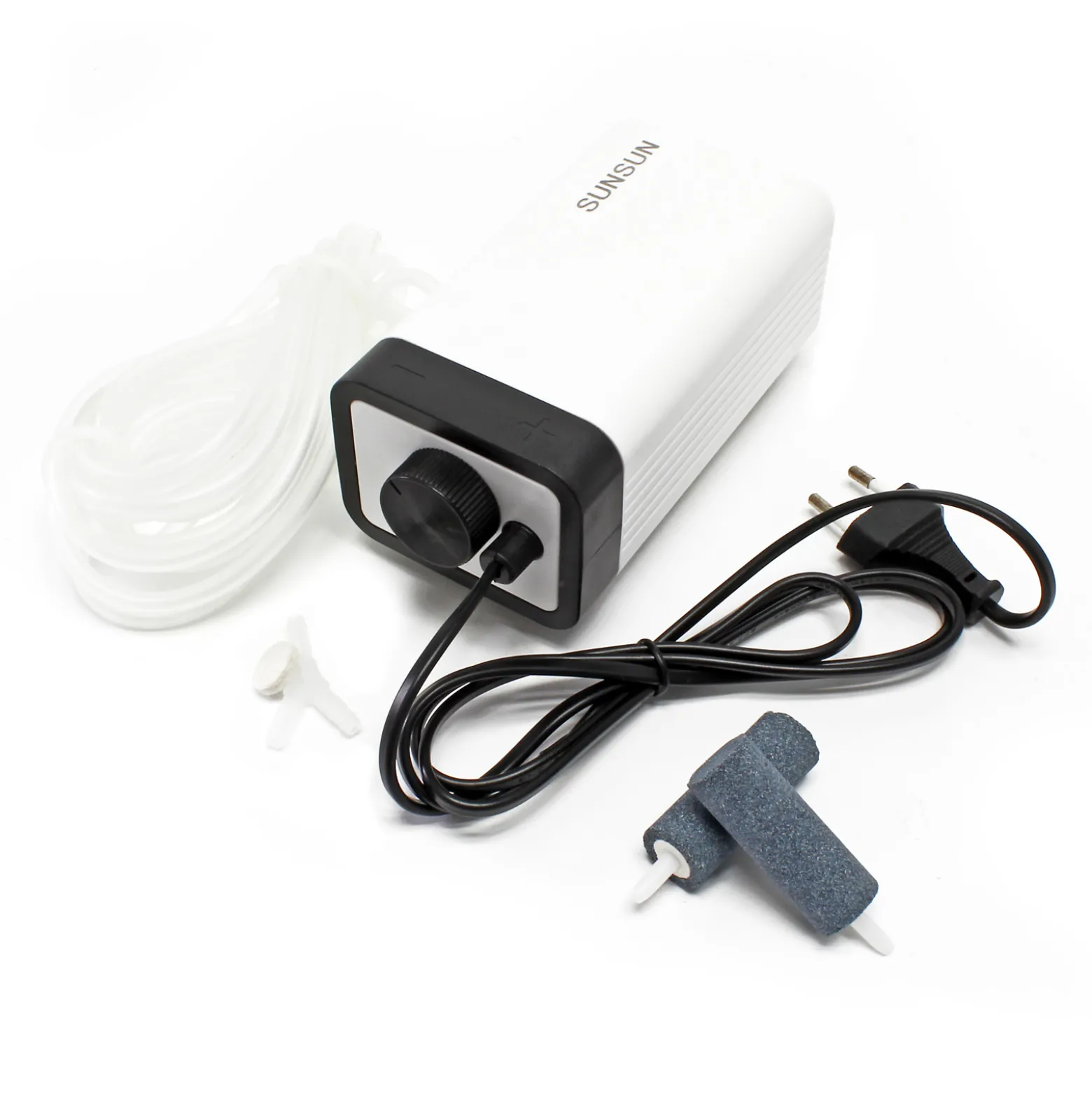 SunSun Luftpumpe 402 Teichbelüfter 2x2,8 L/min 4W Sauerstoffpumpe Eisfreihalter Belüftungssystem Belüfter Luftpumpe für Gartenteich Oase Teich