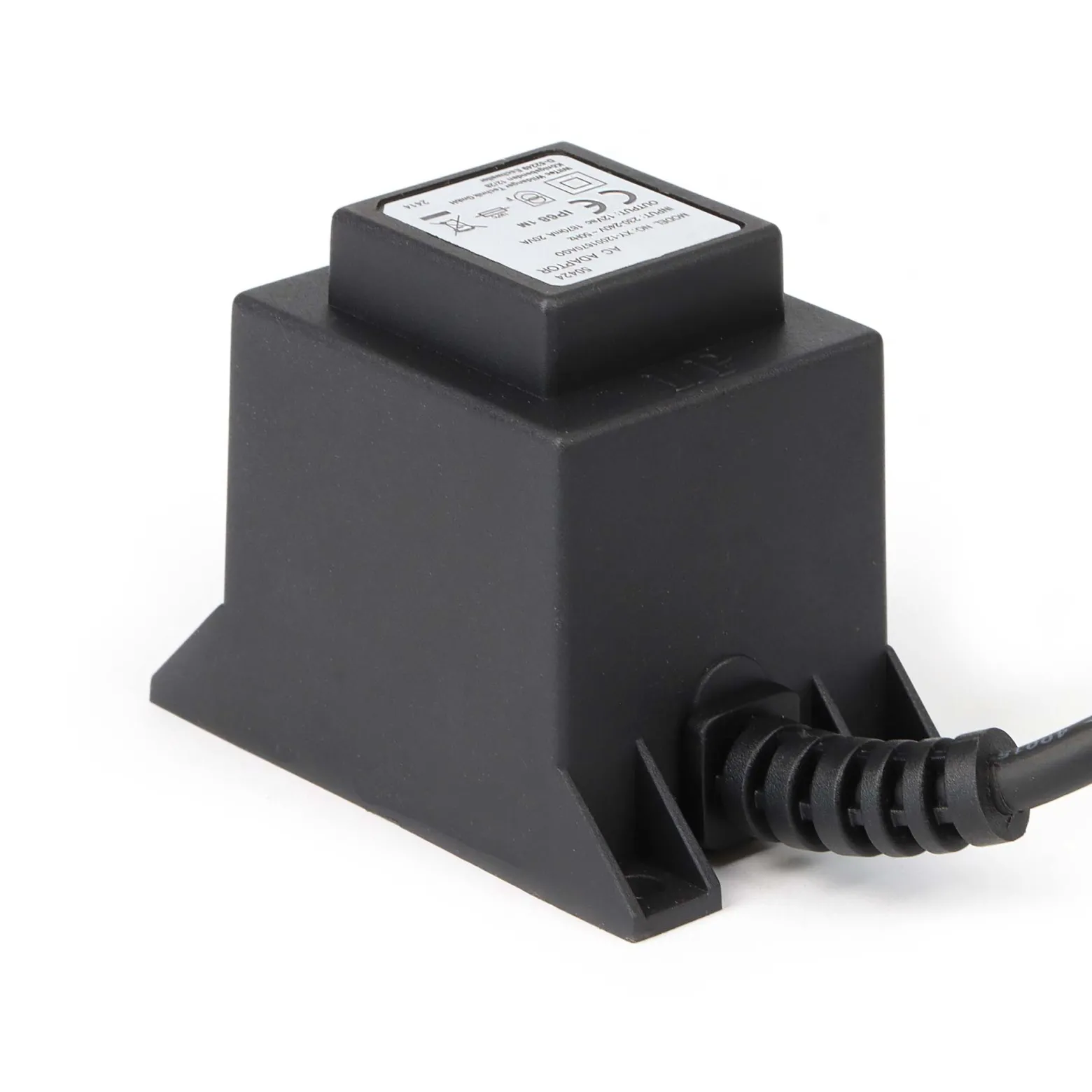 SunSun Netzteil JBA48V-12-1670U 12 V 1670 mA, 2-poliger Netzadapter mit Niedervolt-Stecksystem, Transformator IP68 für Teichbeleuchtung und Garten