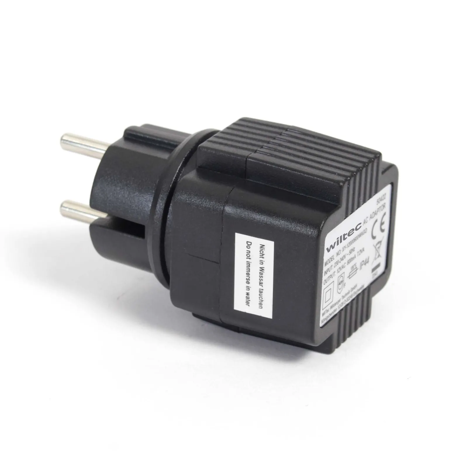 SunSun Netzteil JBA35V-12-050VA 12 V 600 mA, 2-poliger Netzadapter mit Niedervolt-Stecksystem, Transformator IP44 für Teichbeleuchtung und Garten