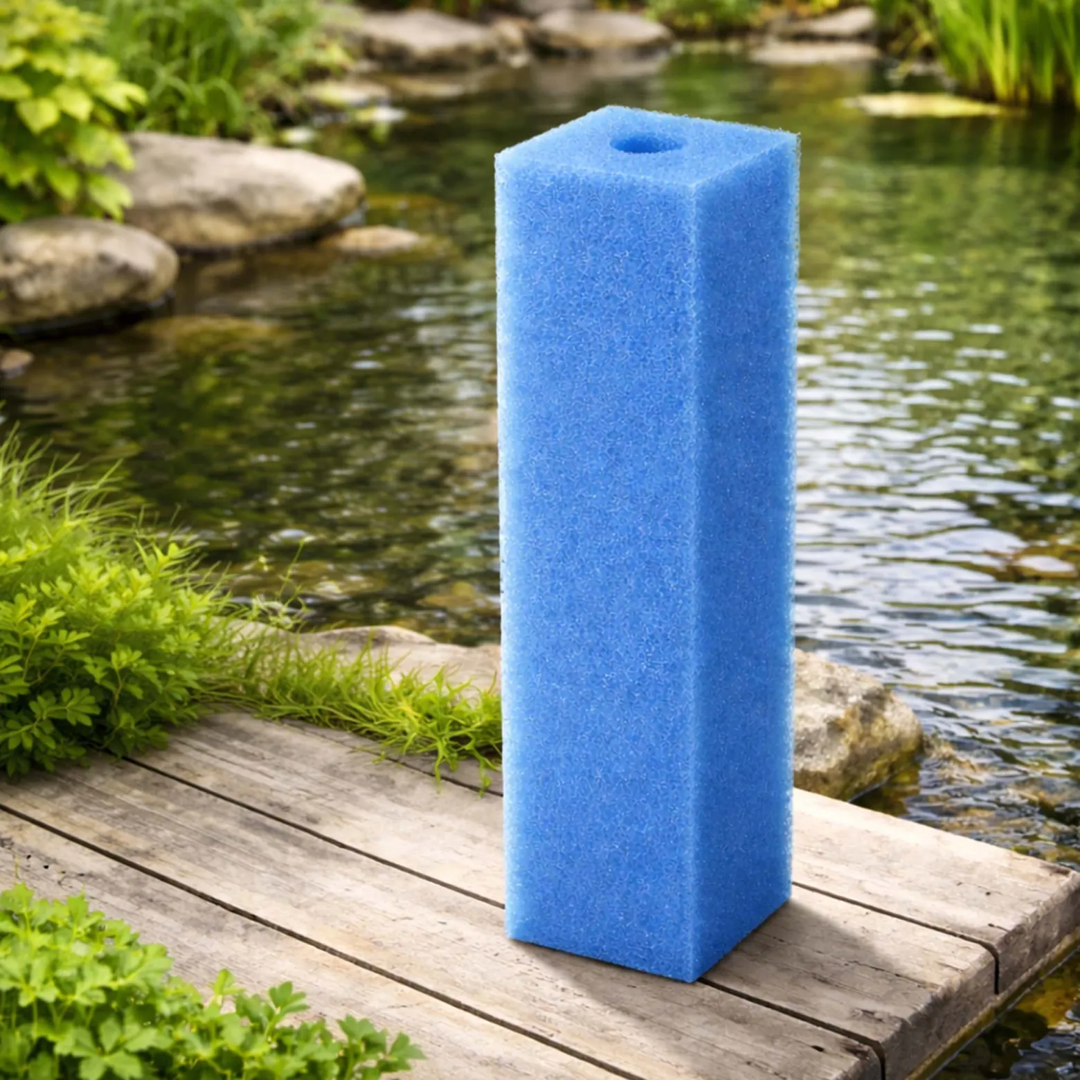 SunSun Schaumstoffpatrone fein 9,5 x 9,5 x 50 cm, 32 mm Innendurchmesser, mittlere Porung, Filterpatrone für bestehende Filtersysteme