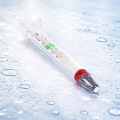 SunSun WDJ-02 Aquarium Thermometer -1–43 °C / 35–105 °F analoges Glasthermometer mit Saugnapf für Aquarium Temperatur, Terrarium oder Gewächshaus