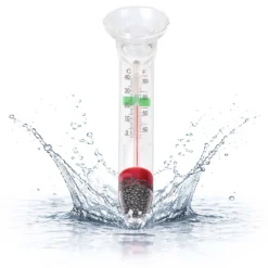 SunSun WDJ-02 Aquarium Thermometer -1–43 °C / 35–105 °F analoges Glasthermometer mit Saugnapf für Aquarium Temperatur, Terrarium oder Gewächshaus