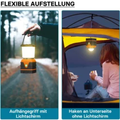 Toboli Batteriebetriebene Campinglampe mit 4 Leuchtmodi LED dimmbare Campingleuchte Outdoor Lampe Camping Licht Campinglaterne Zelt Lampe Batterie
