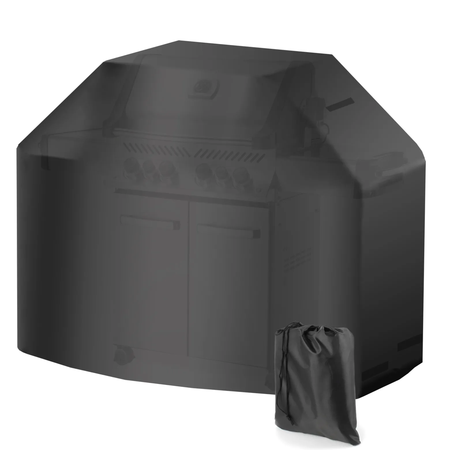 Toboli BBQ Grill Abdeckung 147x61x122cm schwarz Abdeckhaube wetterfest für verschiedene Grillmodelle