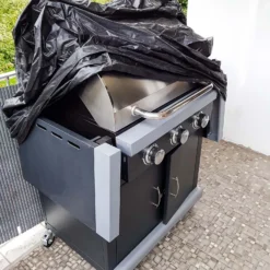 Toboli BBQ Grill Abdeckung 152x71x112cm schwarz Abdeckhaube wetterfest für verschiedene Grillmodelle