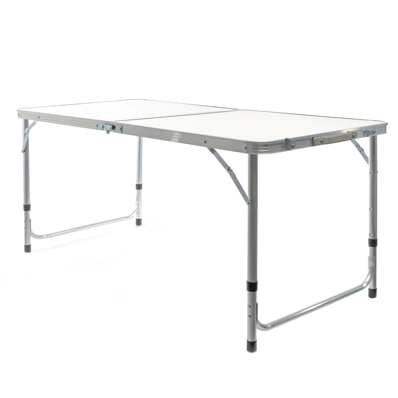 Toboli Campingtisch klappbar 120x60x70cm höhenverstellbar 54/61/70cm Klapptisch Aluminiumrahmen und Tischplatte aus MDF tragbarer Multifunktionstisch Buffettisch Camping Tisch Garten faltbar