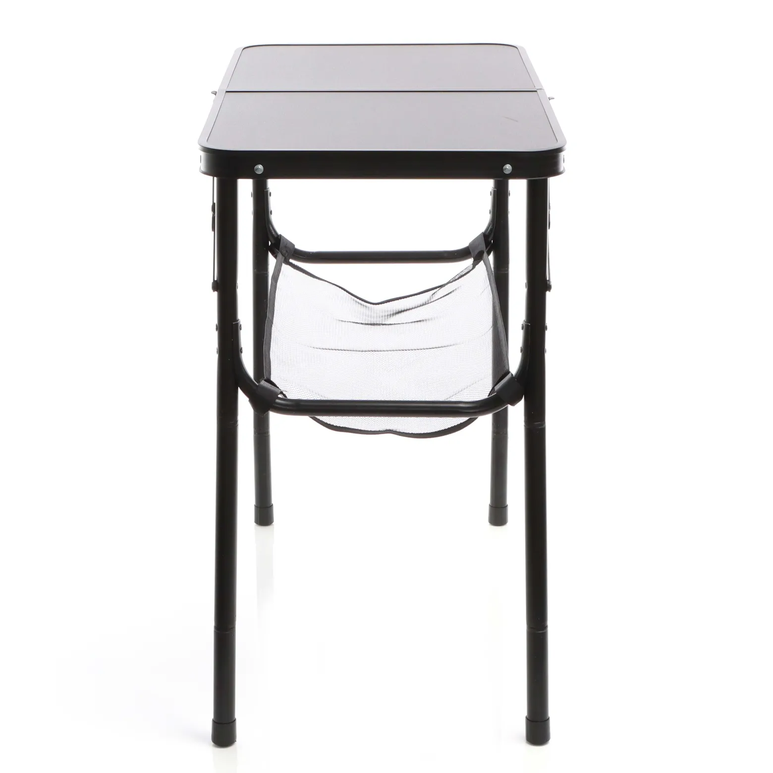 Toboli Campingtisch Schwarz 80x40cm höhenverstellbar auf 31/45/56/70 cm Aluminium Klapptisch Falttisch Outdoor klappbarer Tisch für Camping, Garten und Balkon, Camping Tisch faltbar