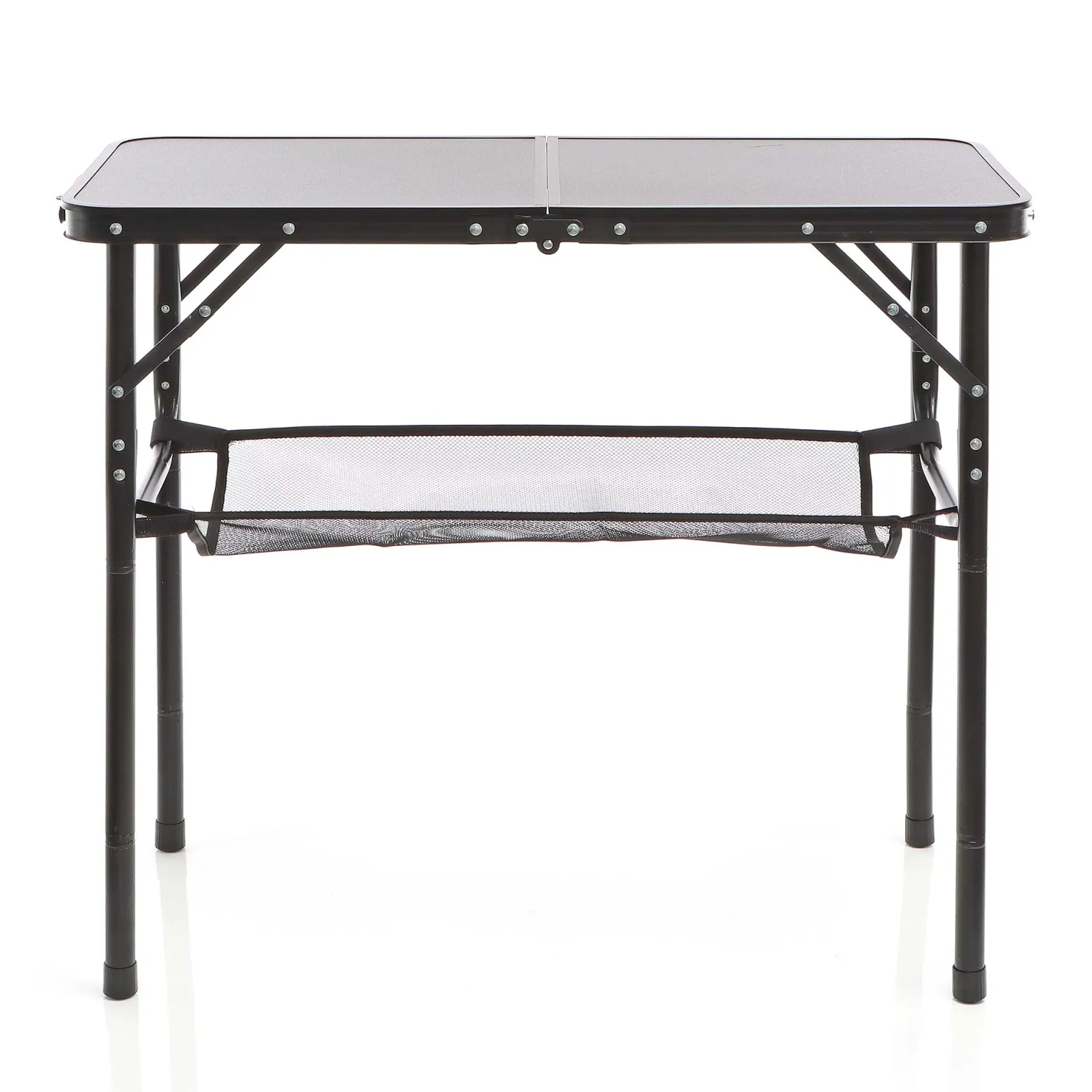 Toboli Campingtisch Schwarz 80x40cm höhenverstellbar auf 31/45/56/70 cm Aluminium Klapptisch Falttisch Outdoor klappbarer Tisch für Camping, Garten und Balkon, Camping Tisch faltbar