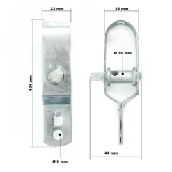Toboli Drahtspanner verzinkt 10er Set, Zaunspanner für Wildzaun, Gartenzaun, gegen Wildverbiss und für Schutz von Pflanzen und Beeten