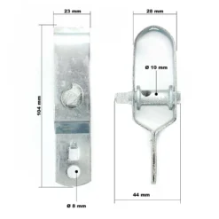 Toboli Drahtspanner verzinkt 20er Set, Zaunspanner für Wildzaun, Gartenzaun, gegen Wildverbiss und für Schutz von Pflanzen und Beeten