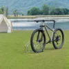 Toboli Fahrradständer für 2 Fahrräder 37,5x32x27cm aus verzinktem Stahl für drinnen und draußen geeignet für Boden- und Wandmontage Reihenparker Fahrradbügel