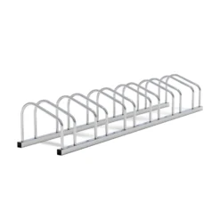 Toboli Fahrradständer für 6 Fahrräder 168x32x26 cm aus verzinktem Stahl für drinnen und draußen geeignet für Boden- und Wandmontage Reihenparker Fahrradbügel