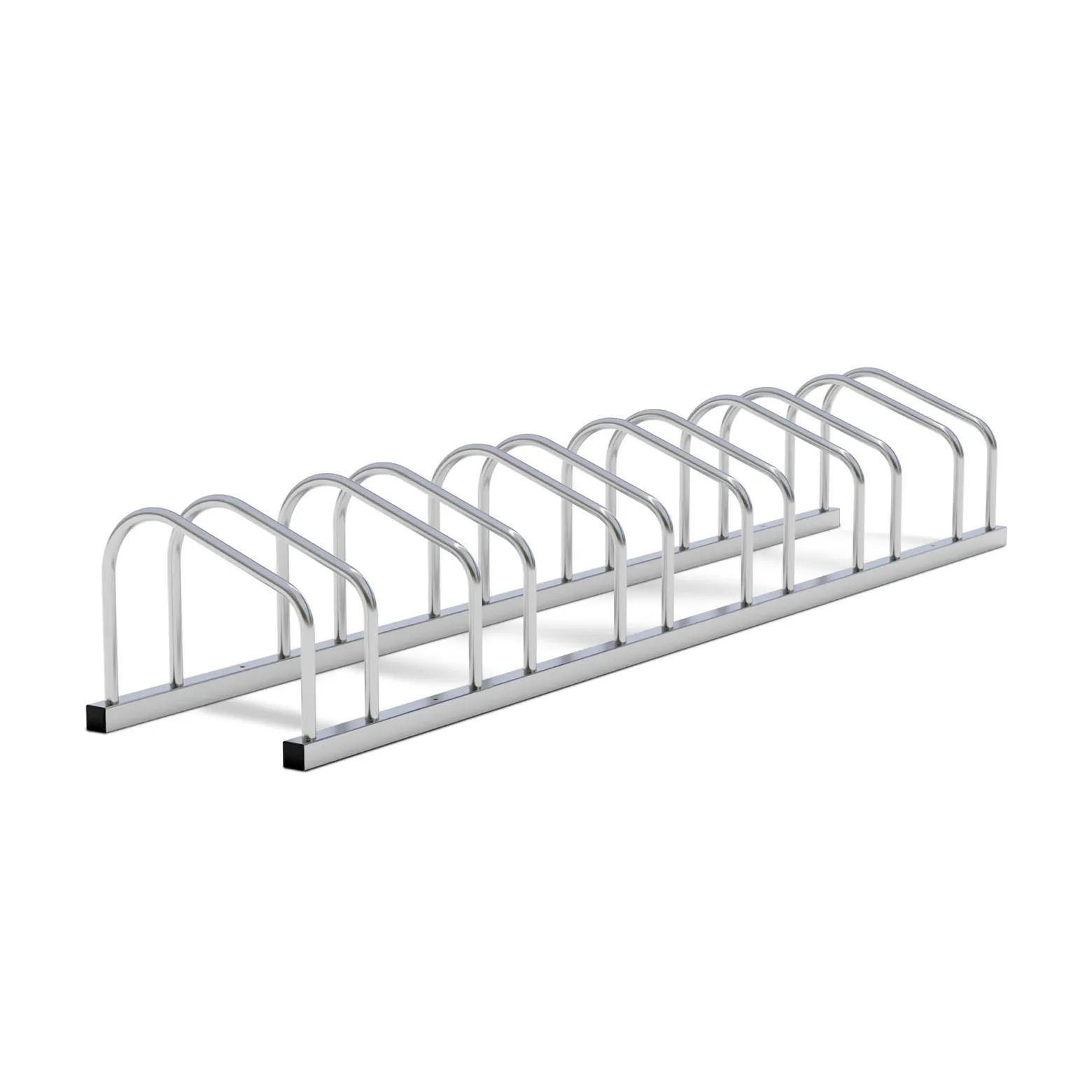 Toboli Fahrradständer für 6 Fahrräder 168x32x26 cm aus verzinktem Stahl für drinnen und draußen geeignet für Boden- und Wandmontage Reihenparker Fahrradbügel