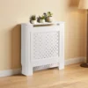 Toboli Heizkörperverkleidung weiß 78 x 19 x 82 cm, Heizkörperabdeckung aus MDF, Holzverkleidung für Heizkörper, Heizung stilvoll verkleiden