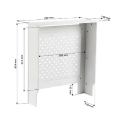 Toboli Heizkörperverkleidung weiß 78 x 19 x 82 cm, Heizkörperabdeckung aus MDF, Holzverkleidung für Heizkörper, Heizung stilvoll verkleiden