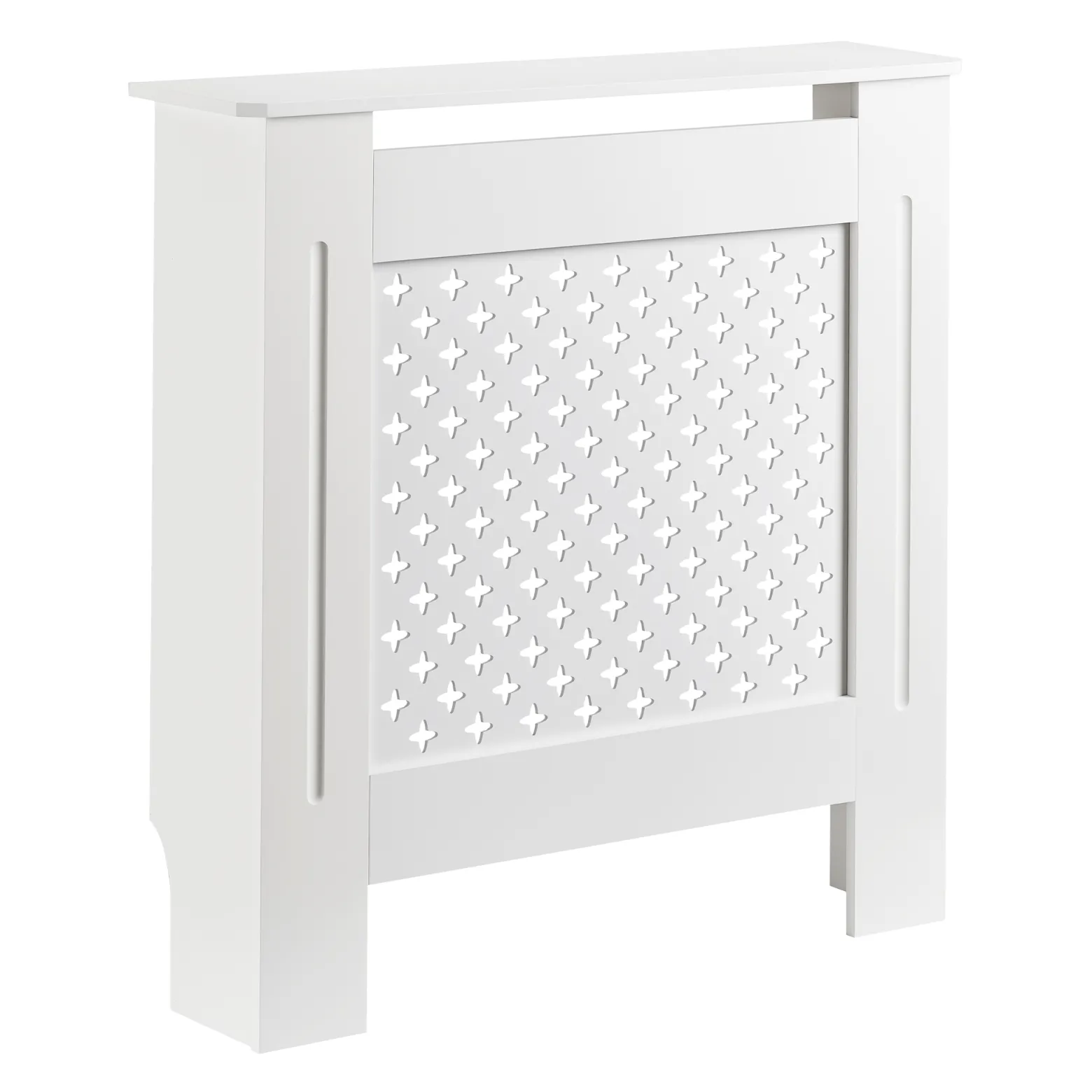 Toboli Heizkörperverkleidung weiß 78 x 19 x 82 cm, Heizkörperabdeckung aus MDF, Holzverkleidung für Heizkörper, Heizung stilvoll verkleiden